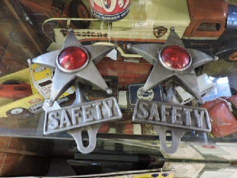 Reproduction safety star license plate reflective toppers